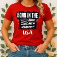 Born In The USA Women's T-Shirt thumb 2