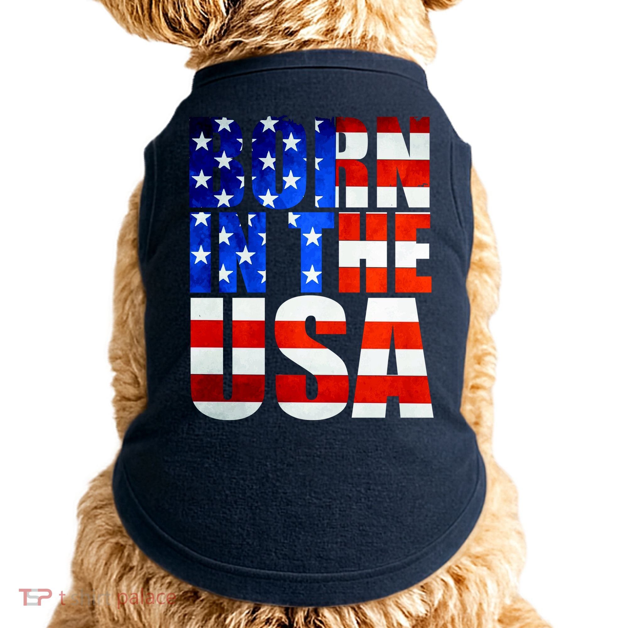 Born In The USA Flag Doggie Tank