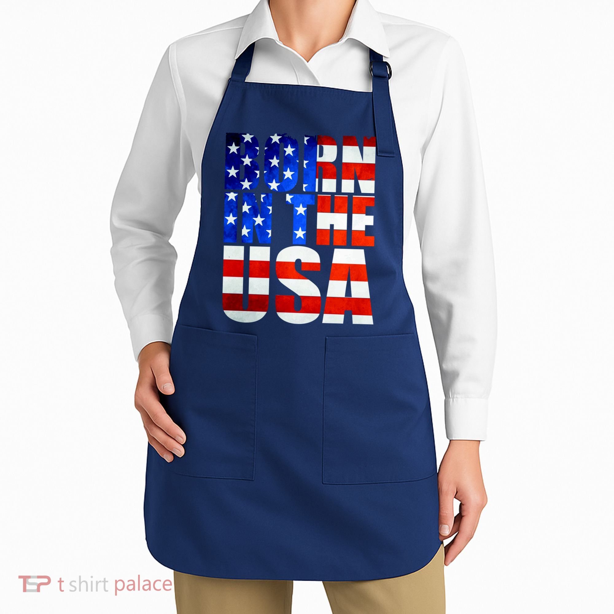 Born In The USA Flag Apron