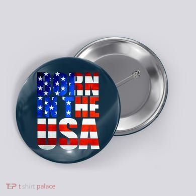 Born In The USA Flag Button