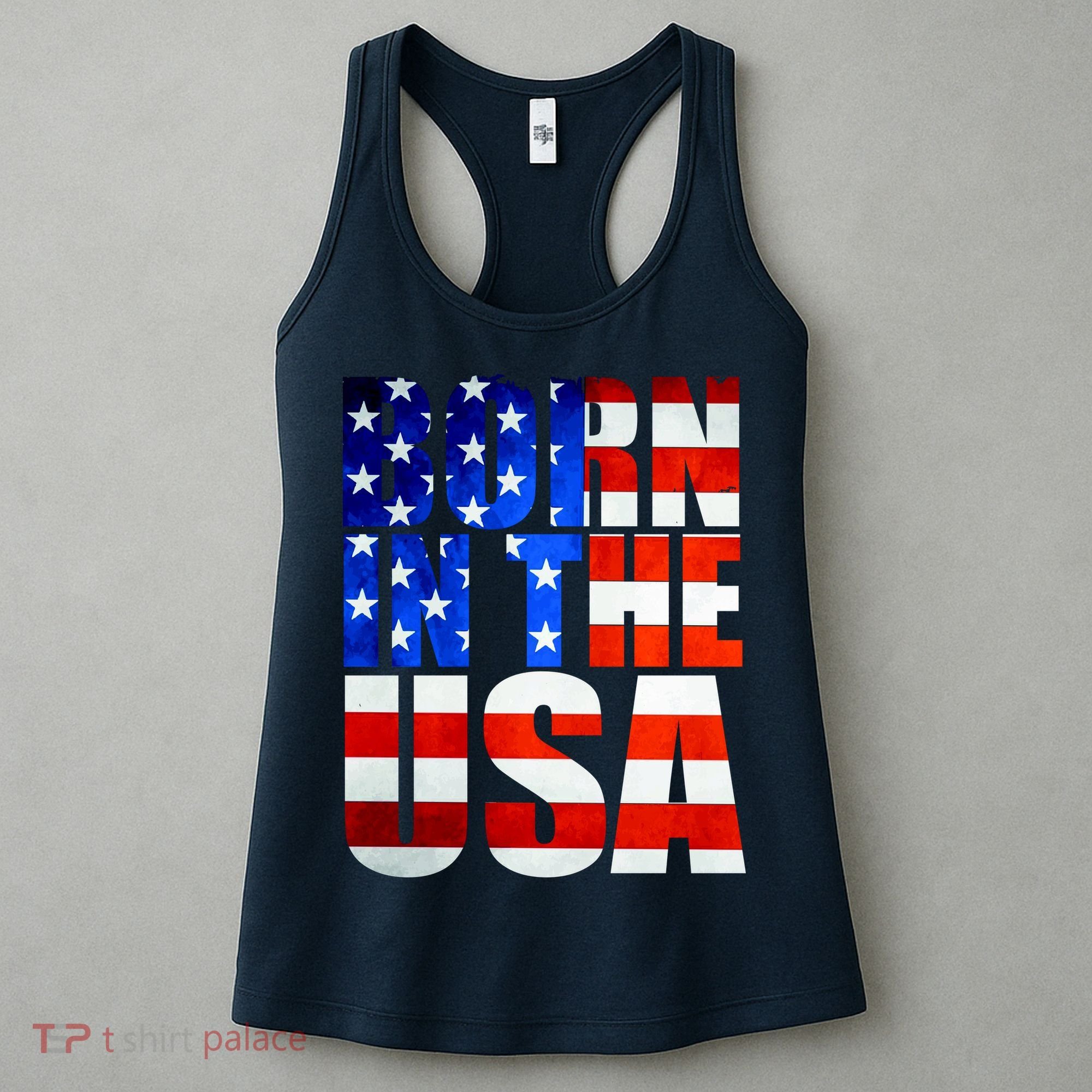 Born In The USA Flag Women's Tank Top
