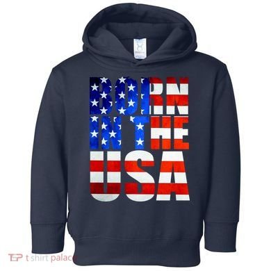 Born In The USA Flag Toddler Hoodie