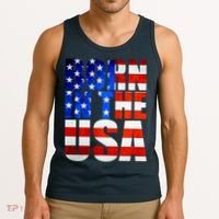 Born In The USA Flag Tank Top thumb 3