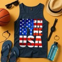 Born In The USA Flag Tank Top thumb 4