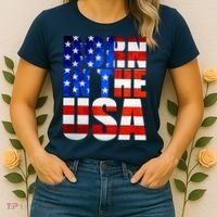 Born In The USA Flag Women's T-Shirt thumb 2