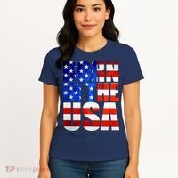 Born In The USA Flag Women's T-Shirt thumb 4