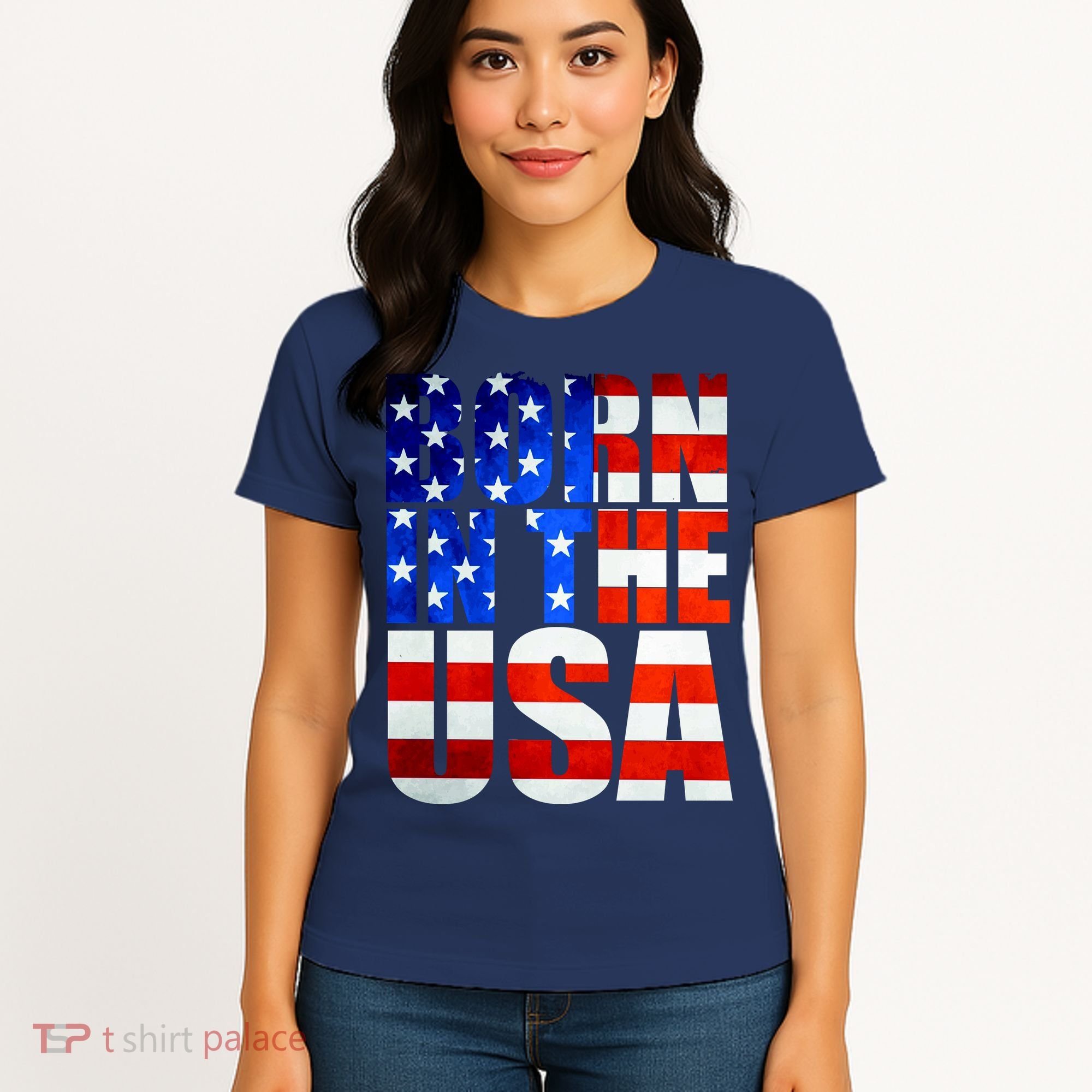 Born In The USA Flag Women's T-Shirt