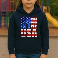 Born In The USA Flag Kids Hoodie thumb 3
