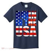 Born In The USA Flag Kids T-Shirt thumb 0