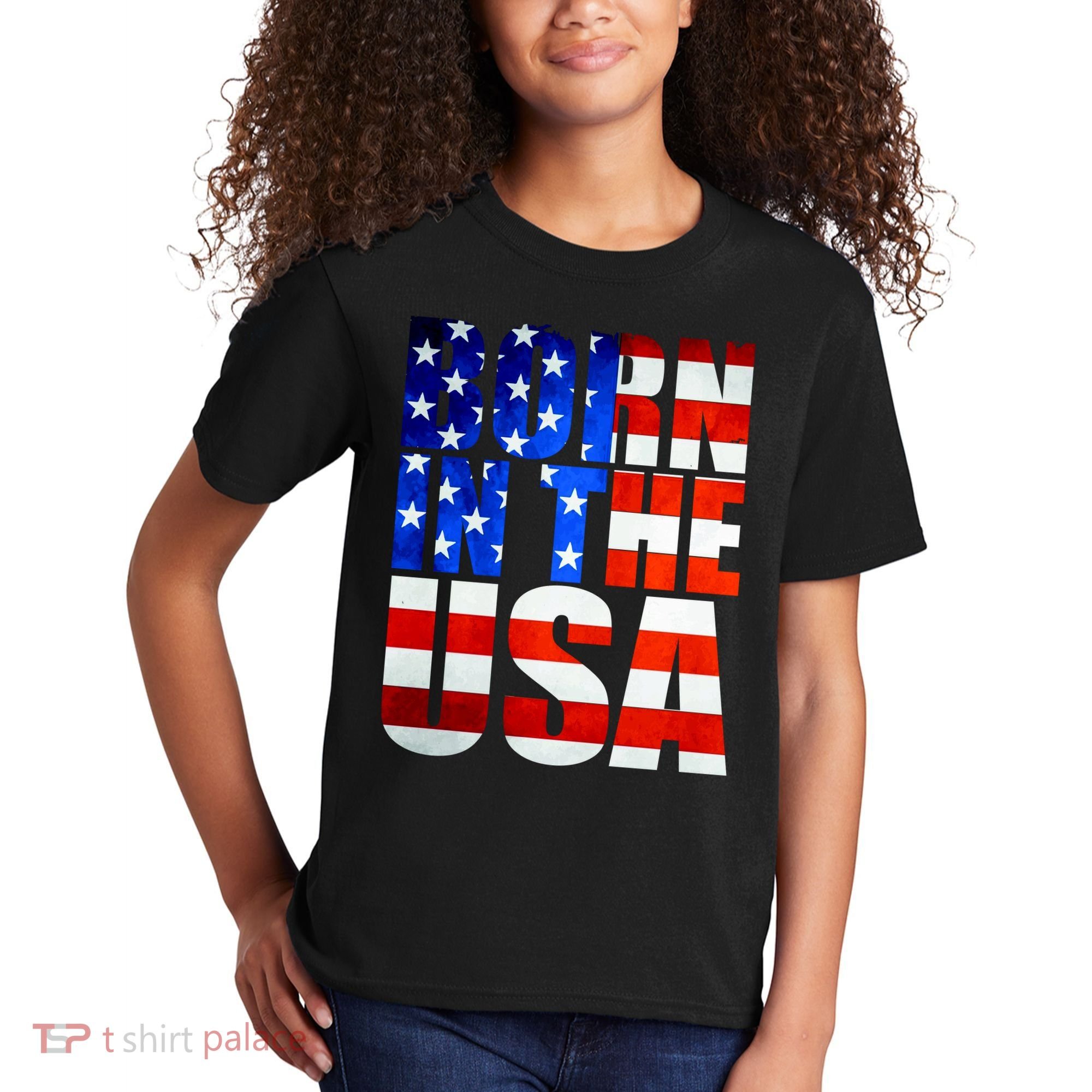 Born In The USA Flag Kids T-Shirt