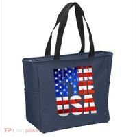 Born In The USA Flag Tote Bag thumb 2