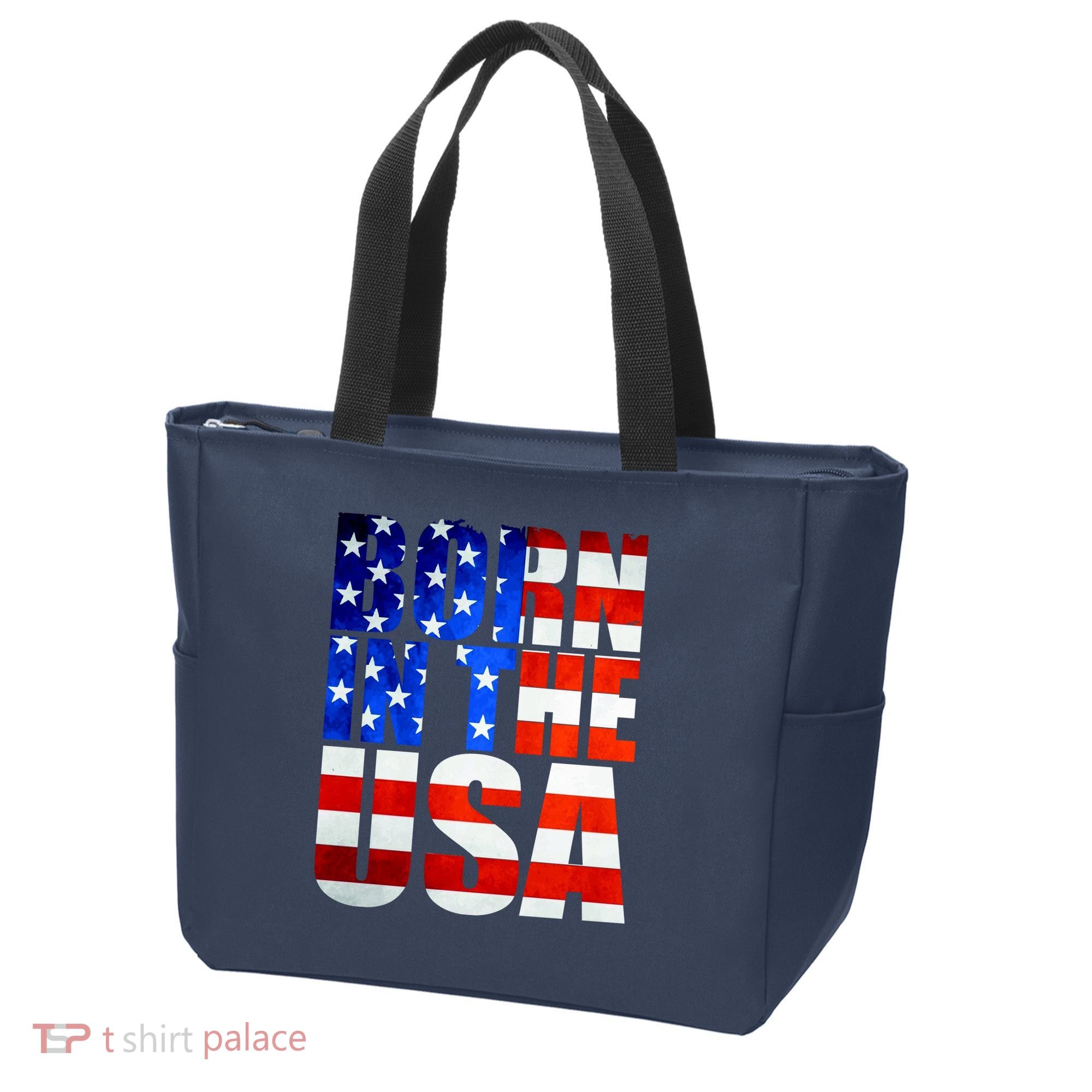 Born In The USA Flag Tote Bag
