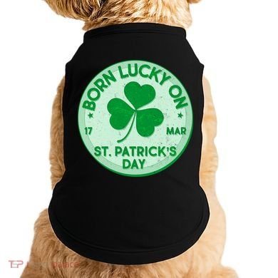 Born Lucky On St. Patrick's Day Doggie Tank