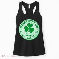Born Lucky On St. Patrick's Day Women's Tank Top thumb 0