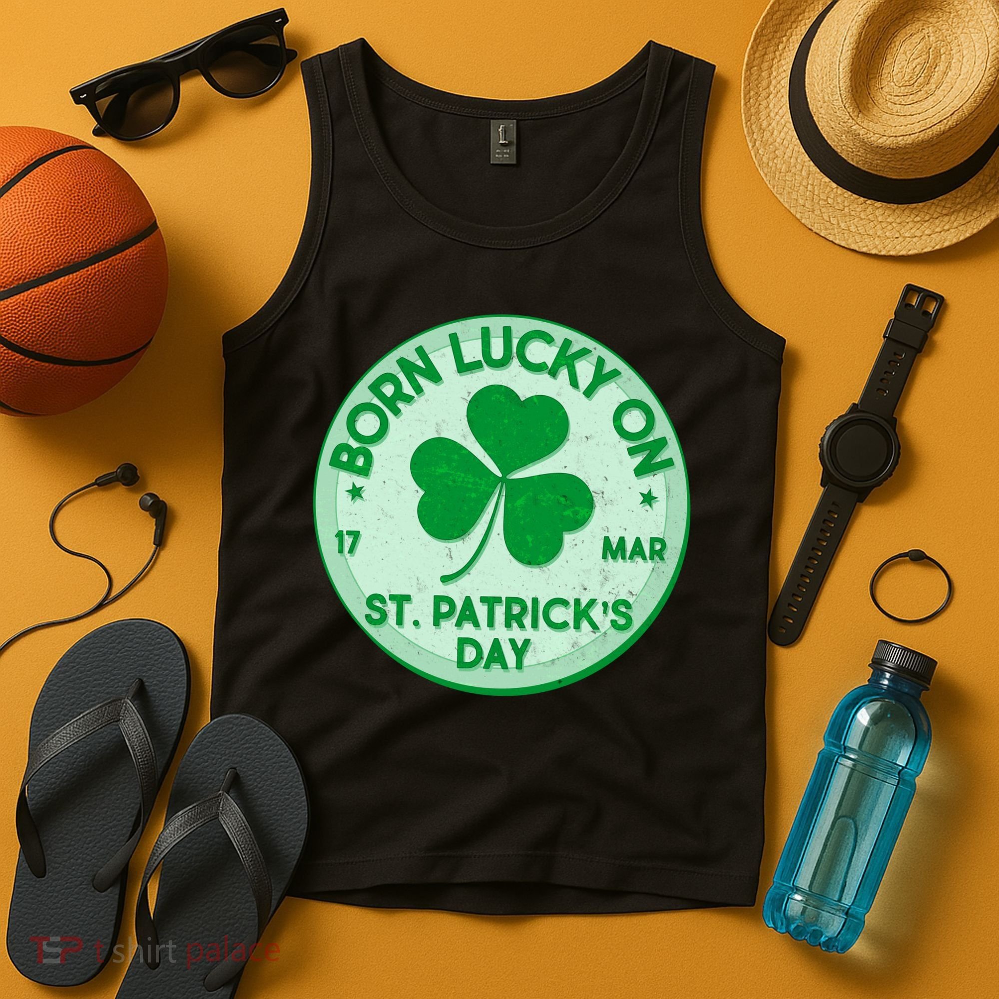 Born Lucky On St. Patrick's Day Tank Top