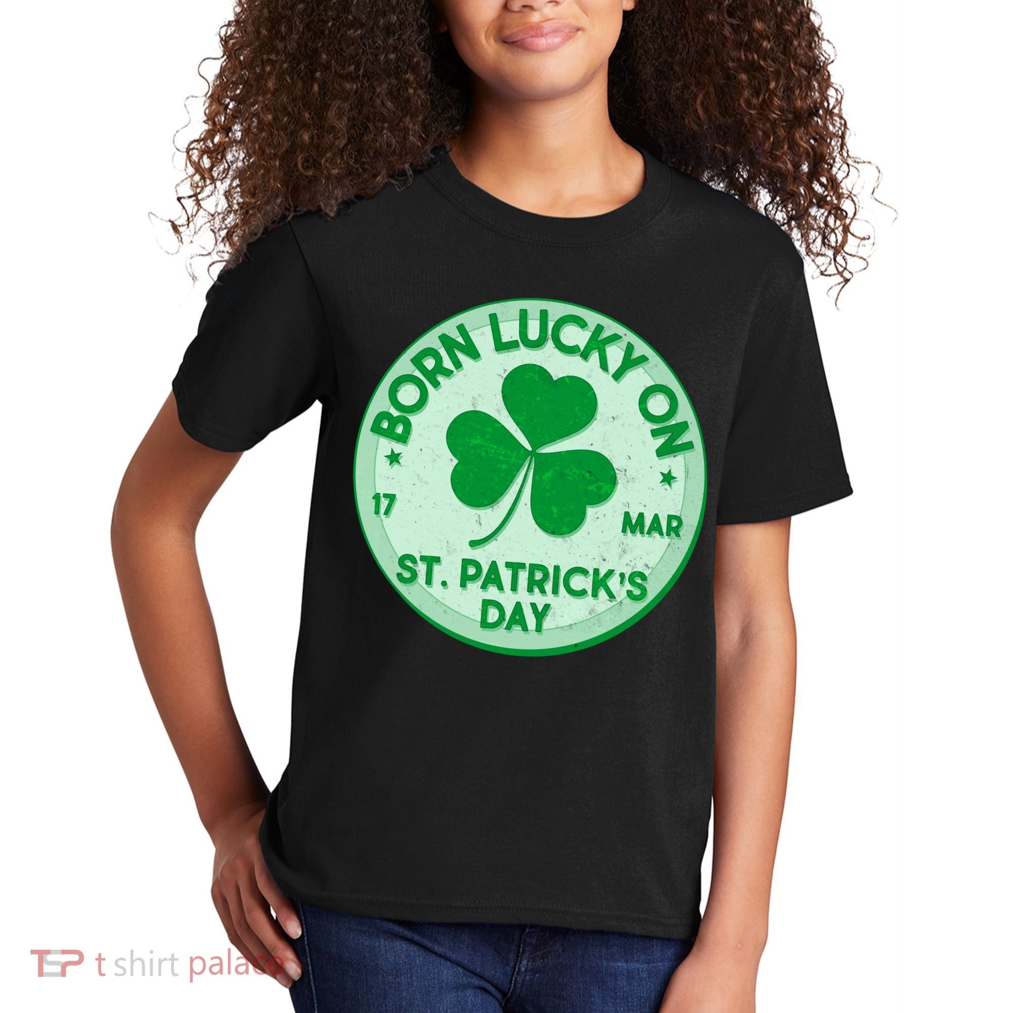 Born Lucky On St. Patrick's Day Kids T-Shirt