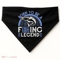 Born To Be A Fishing Legend USA-Made Doggie Bandana thumb 0