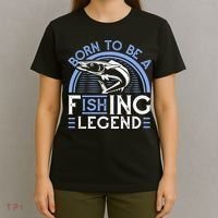 Born To Be A Fishing Legend T-Shirt thumb 4