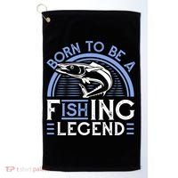 Born To Be A Fishing Legend Golf Towel thumb 0