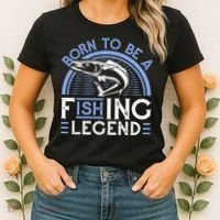 Born To Be A Fishing Legend Women's T-Shirt thumb 2