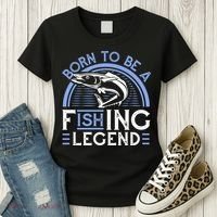 Born To Be A Fishing Legend Women's T-Shirt thumb 3