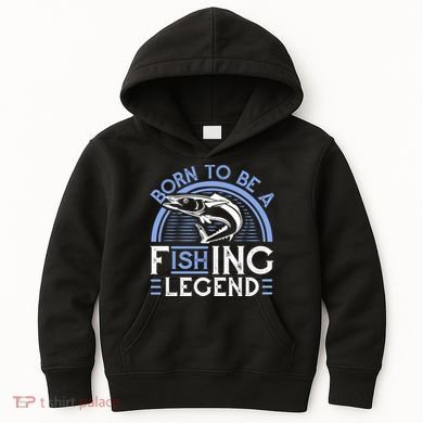 Born To Be A Fishing Legend Kids Hoodie
