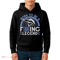 Born To Be A Fishing Legend Kids Hoodie thumb 4