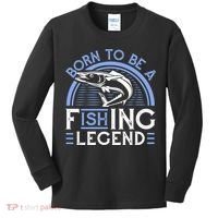 Born To Be A Fishing Legend Kids Long Sleeve Shirt thumb 0