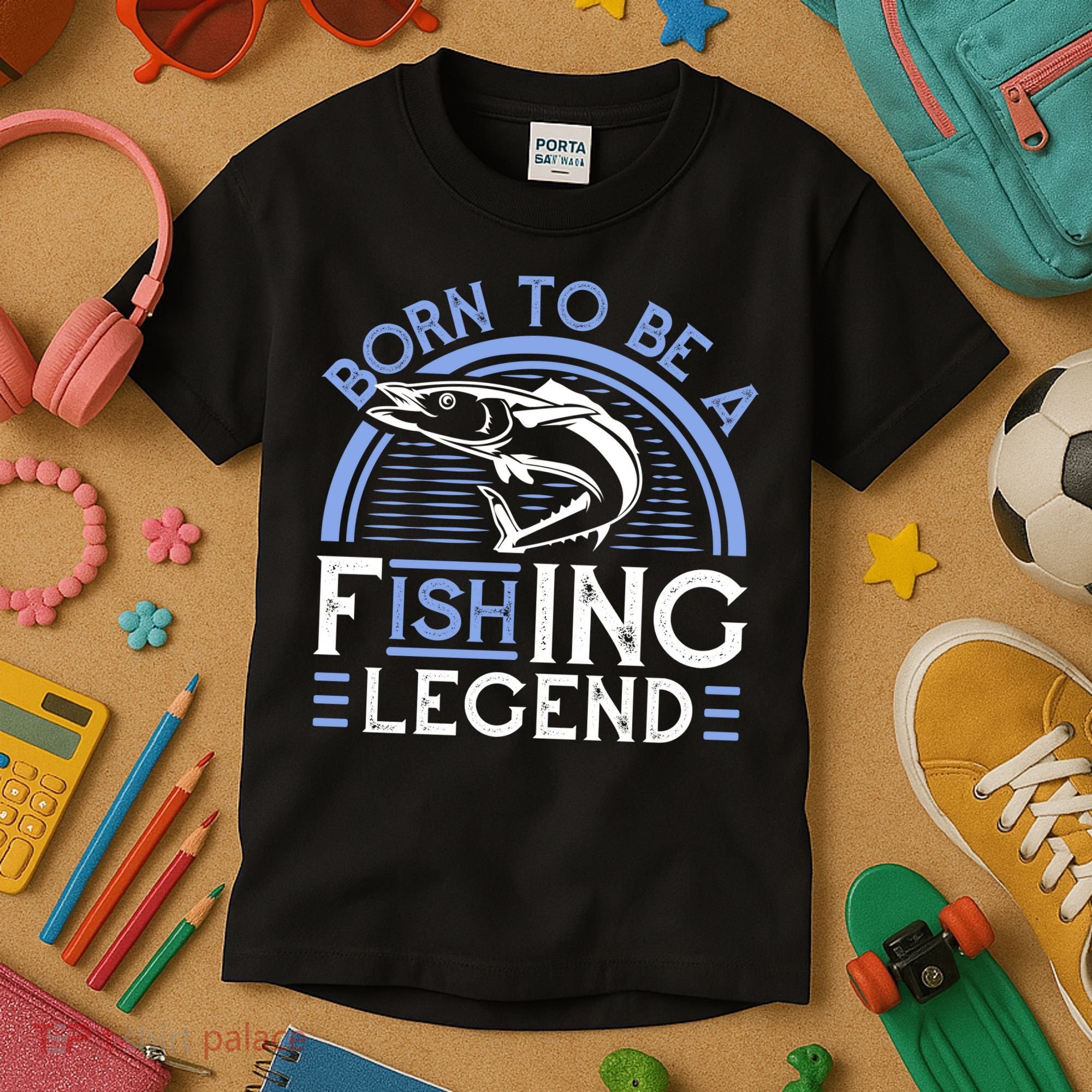Born To Be A Fishing Legend Kids T-Shirt