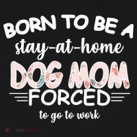 Born To Be A Stay At Home Dog Mom USA-Made Doggie Bandana thumb 2