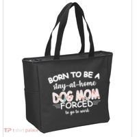 Born To Be A Stay At Home Dog Mom Tote Bag thumb 2