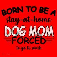 Born To Be A Stay At Home Dog Mom Santa Hat thumb 1