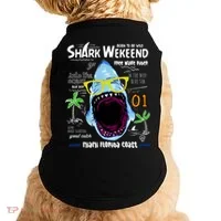 Born To Be Wild - Shark Weekend Slogans Doggie Tank thumb 0