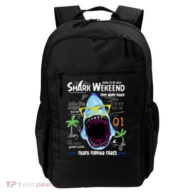 Born To Be Wild - Shark Weekend Slogans Backpack