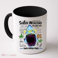 Born To Be Wild - Shark Weekend Slogans Coffee Mug thumb 0