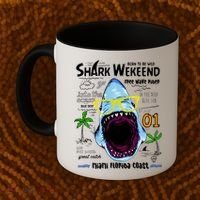 Born To Be Wild - Shark Weekend Slogans Coffee Mug thumb 2