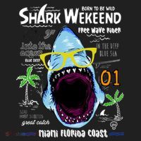 Born To Be Wild - Shark Weekend Slogans Beanie thumb 2