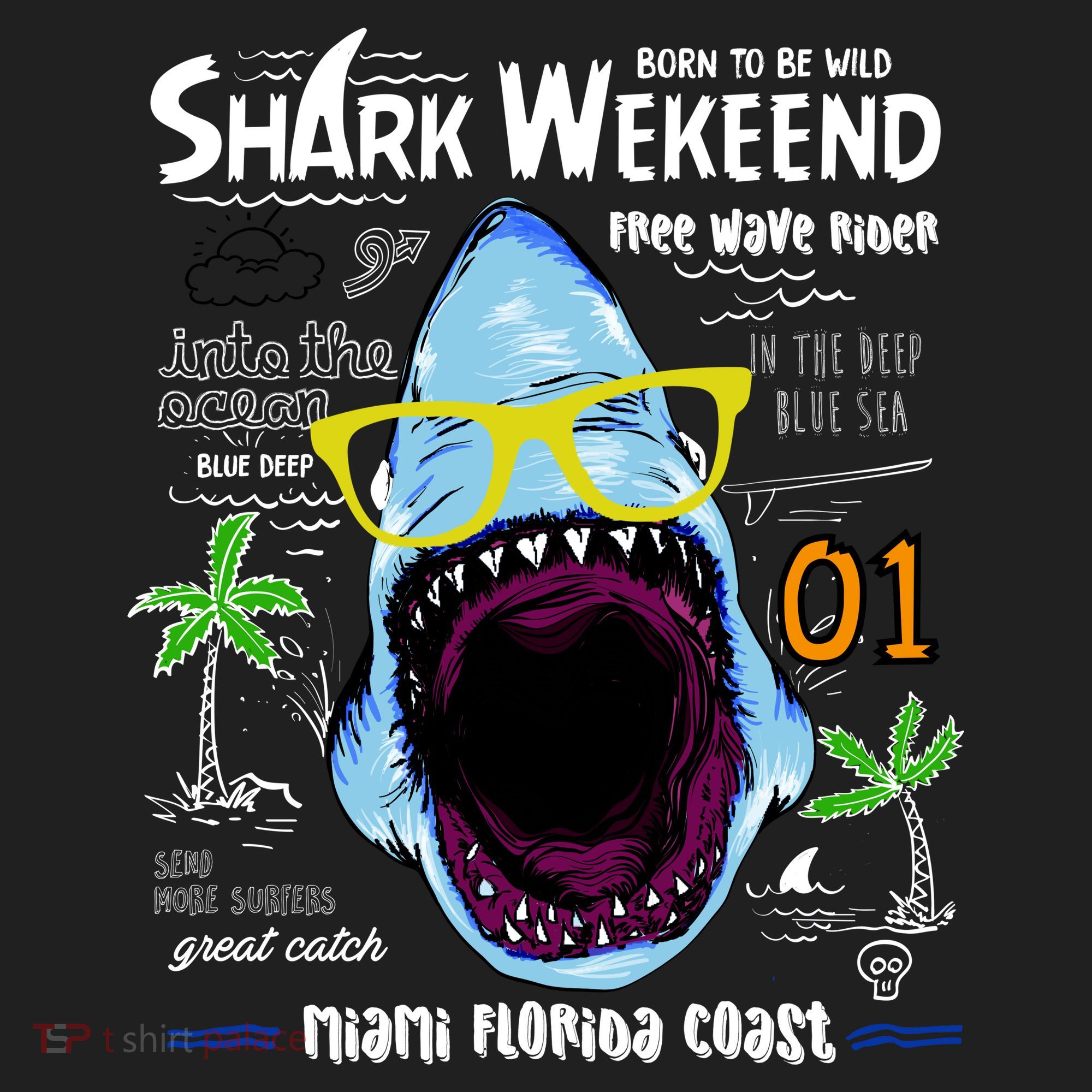 Born To Be Wild - Shark Weekend Slogans Tumbler