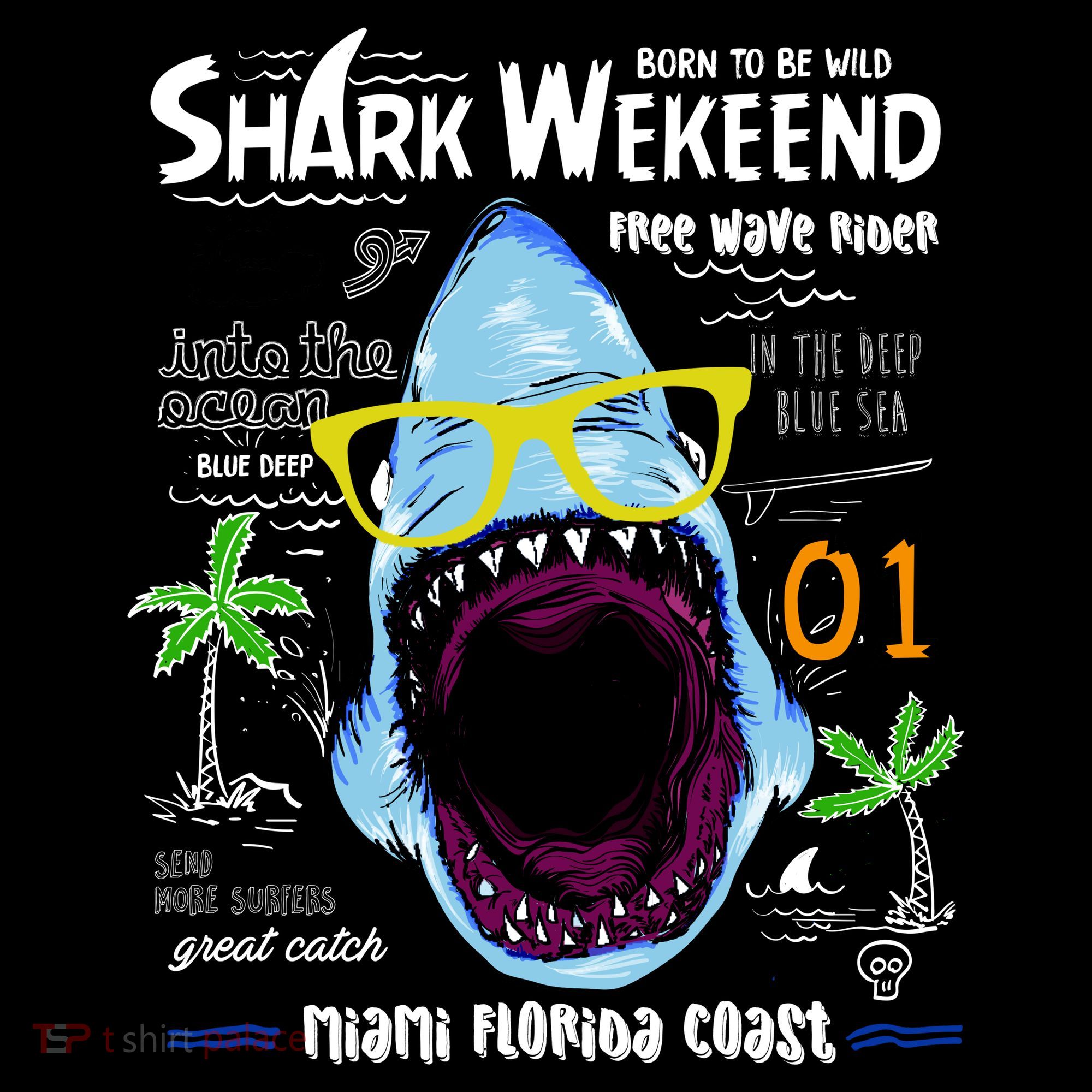 Born To Be Wild - Shark Weekend Slogans Toddler Hoodie