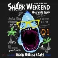 Born To Be Wild - Shark Weekend Slogans Toddler Hoodie thumb 2