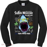 Born To Be Wild - Shark Weekend Slogans Kids Sweatshirt thumb 0