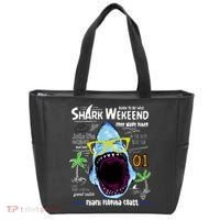 Born To Be Wild - Shark Weekend Slogans Tote Bag thumb 0