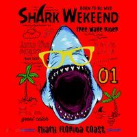 Born To Be Wild - Shark Weekend Slogans Santa Hat thumb 1