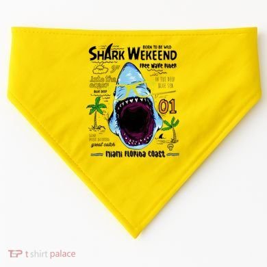 Born To Be Wild - Shark Weekend Slogans USA-Made Doggie Bandana