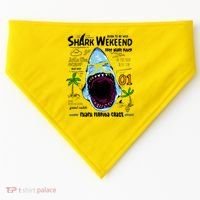 Born To Be Wild - Shark Weekend Slogans USA-Made Doggie Bandana thumb 0