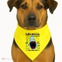 Born To Be Wild - Shark Weekend Slogans USA-Made Doggie Bandana thumb 1