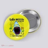 Born To Be Wild - Shark Weekend Slogans Button thumb 0