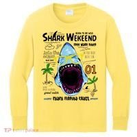 Born To Be Wild - Shark Weekend Slogans Kids Long Sleeve Shirt thumb 0