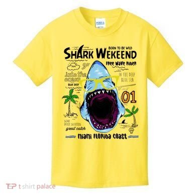 Born To Be Wild - Shark Weekend Slogans Kids T-Shirt