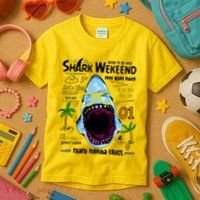 Born To Be Wild - Shark Weekend Slogans Kids T-Shirt thumb 3